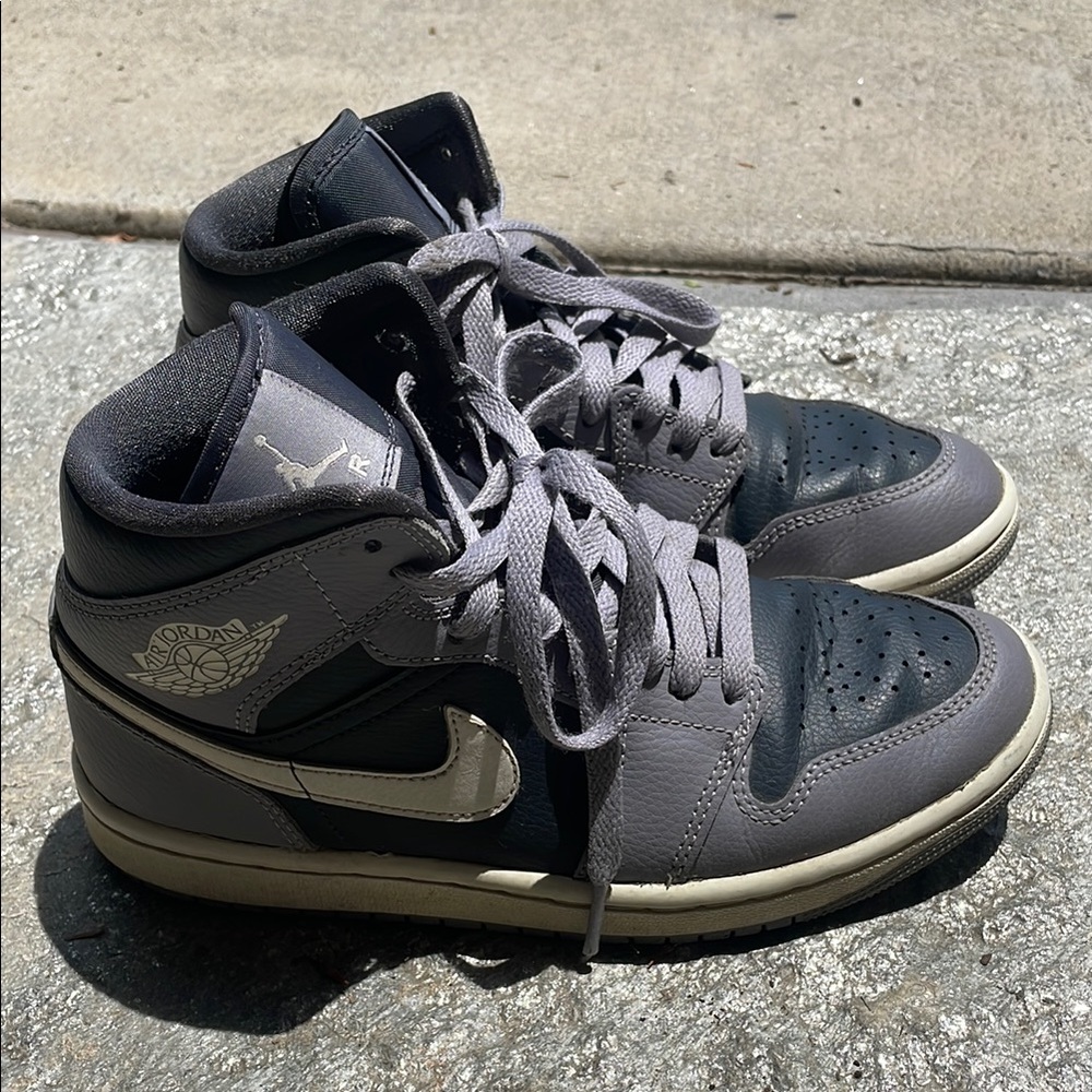 Women’s Jordan Gray and Black High-Top Sneakers